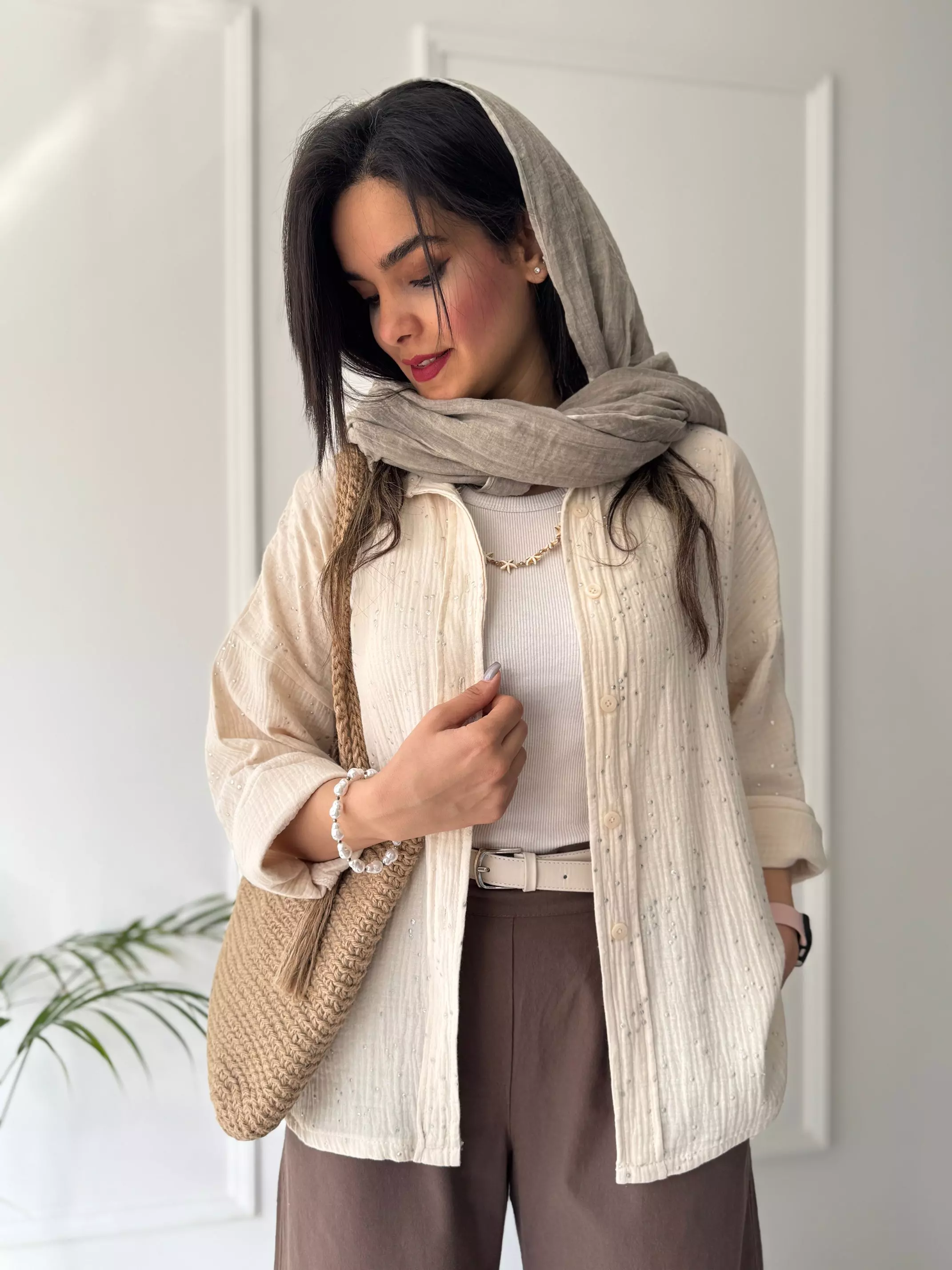 مانتو شومیزی پاستیلی میلانی